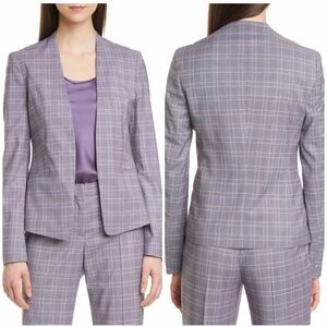 Hugo Boss Jalestana Plaid Suit Jacket Size 2
